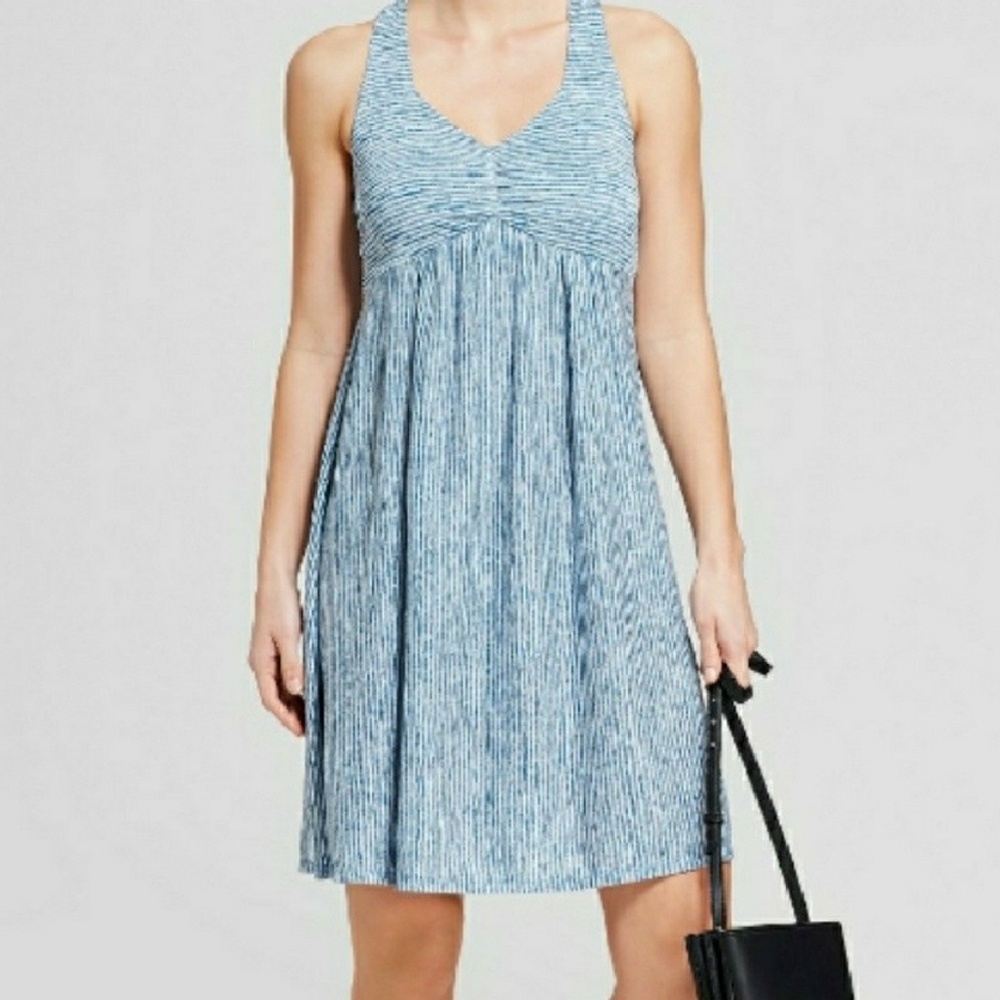 Blue Stripe Knit Dress